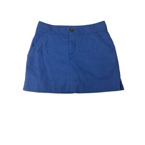 Lilly Pulitzer Blue Textured Mini Skirt Size 00 Coastal Preppy Resort Chic Skort